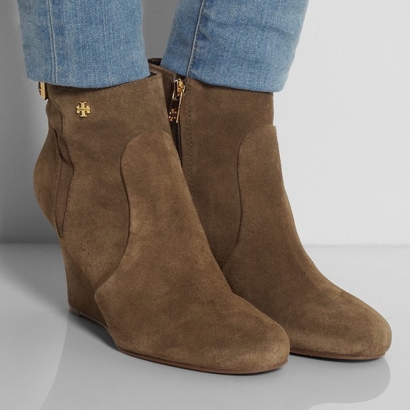 tory burch booties suede